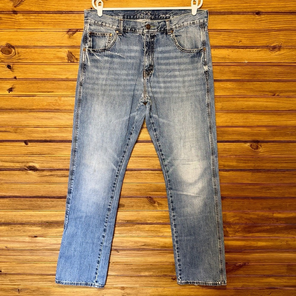 Wrangler Retro Slim Straight Jeans Mens Size 36X36 Blue Western Cowboy 88MWZDK